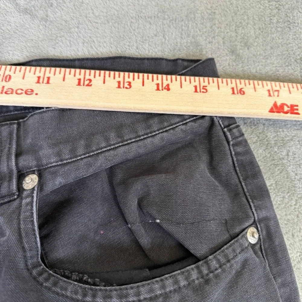 Vintage Polo Ralph Lauren Mens Black Canvas Straight Leg Pants 32x32 Workwear